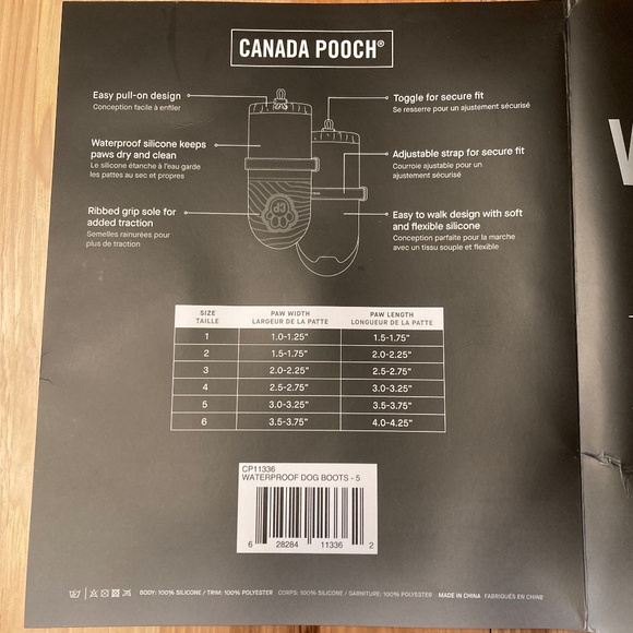 BRAND NEW Canada Pooch Waterproof Dog Boots - Picture 4 of 9